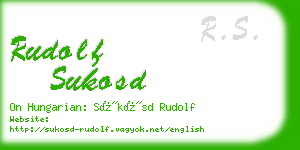 rudolf sukosd business card